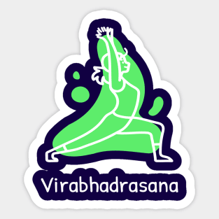 Virabhadrasana Sticker